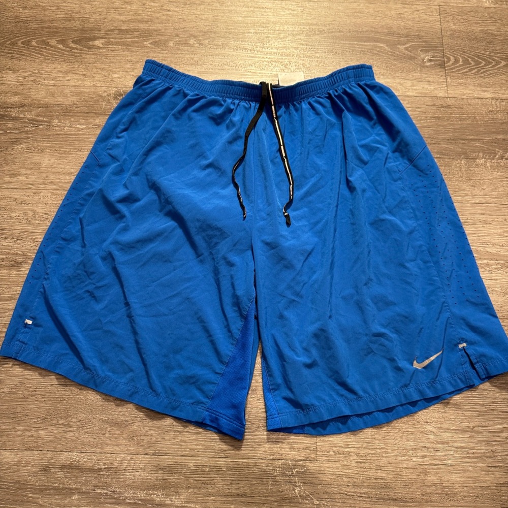 Nike Running Shorts Mens XL Blue Dri-FIT Phenom 2-in-1 Performance Athletic Gym